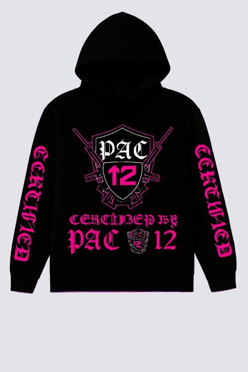 Black Hoody Pac 12 Certified Logo Click for More Colors!