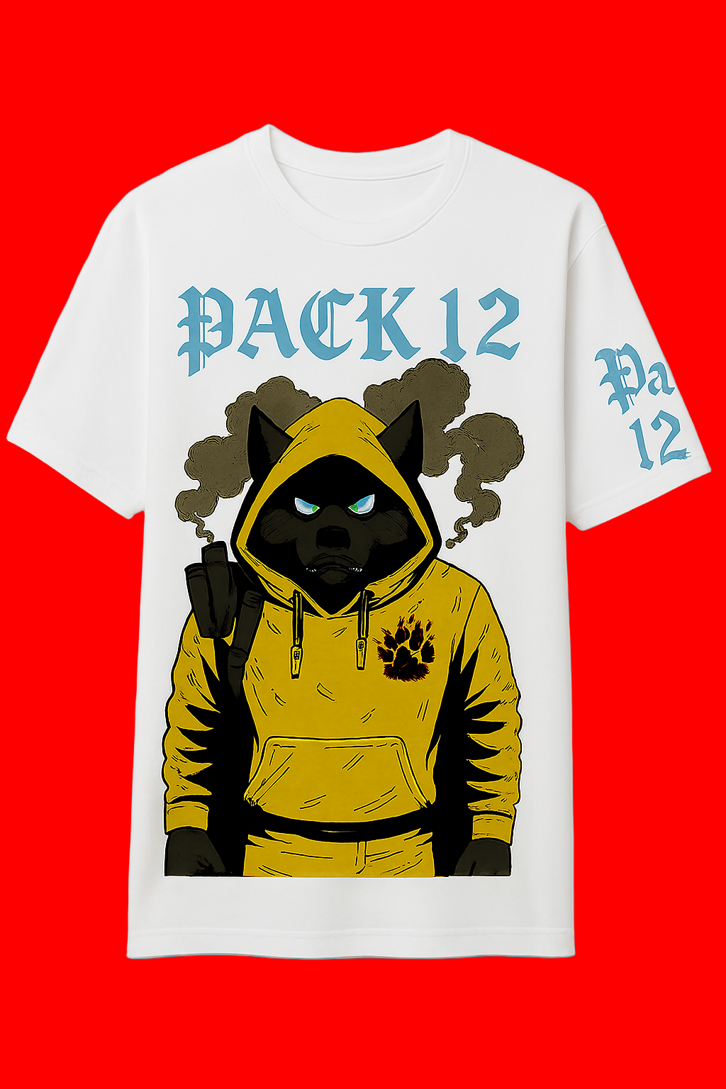 White Shirt Alpha Wolf Click for More Options!