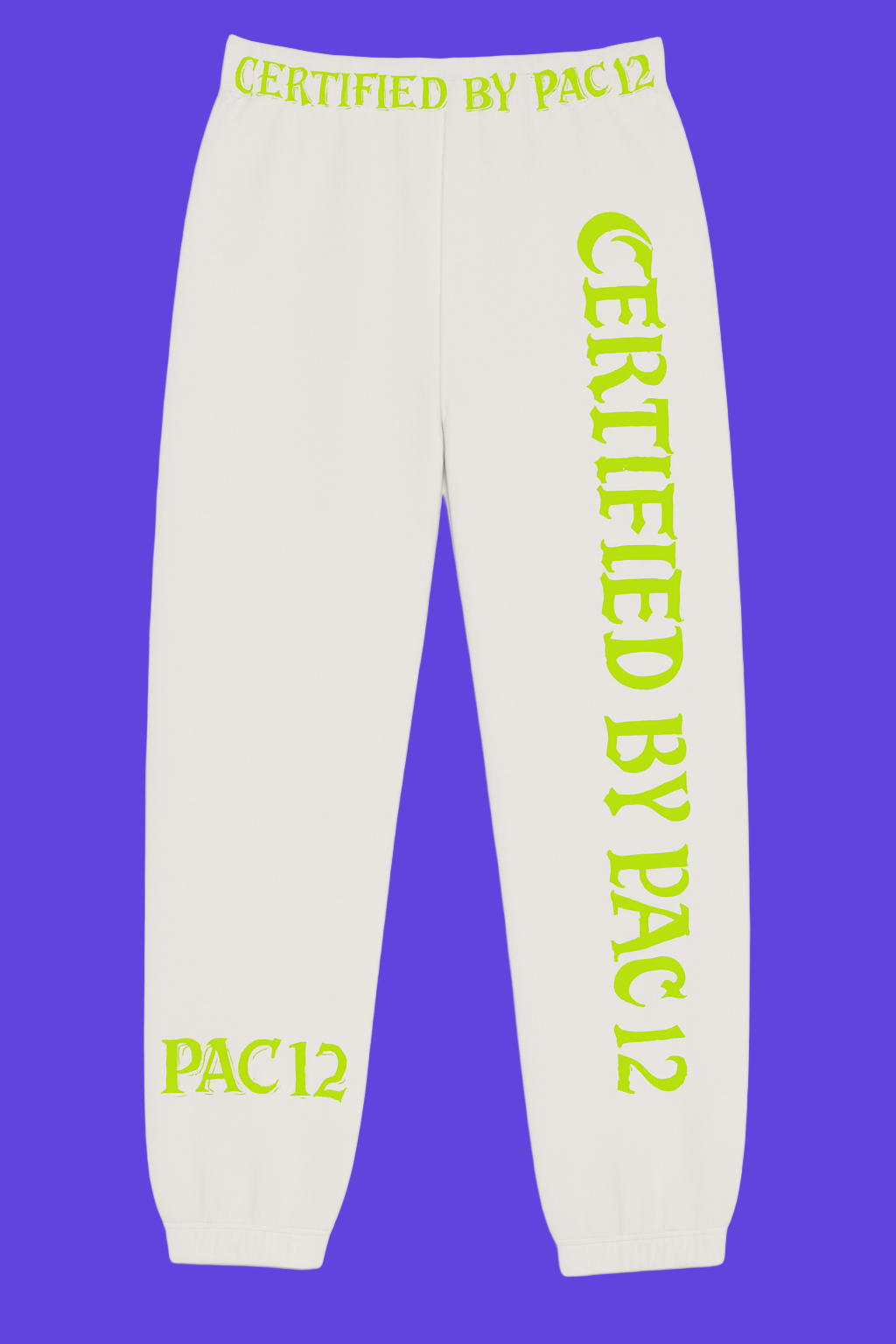 White Sweat Pants Pac 12 Certified Click for more Options!