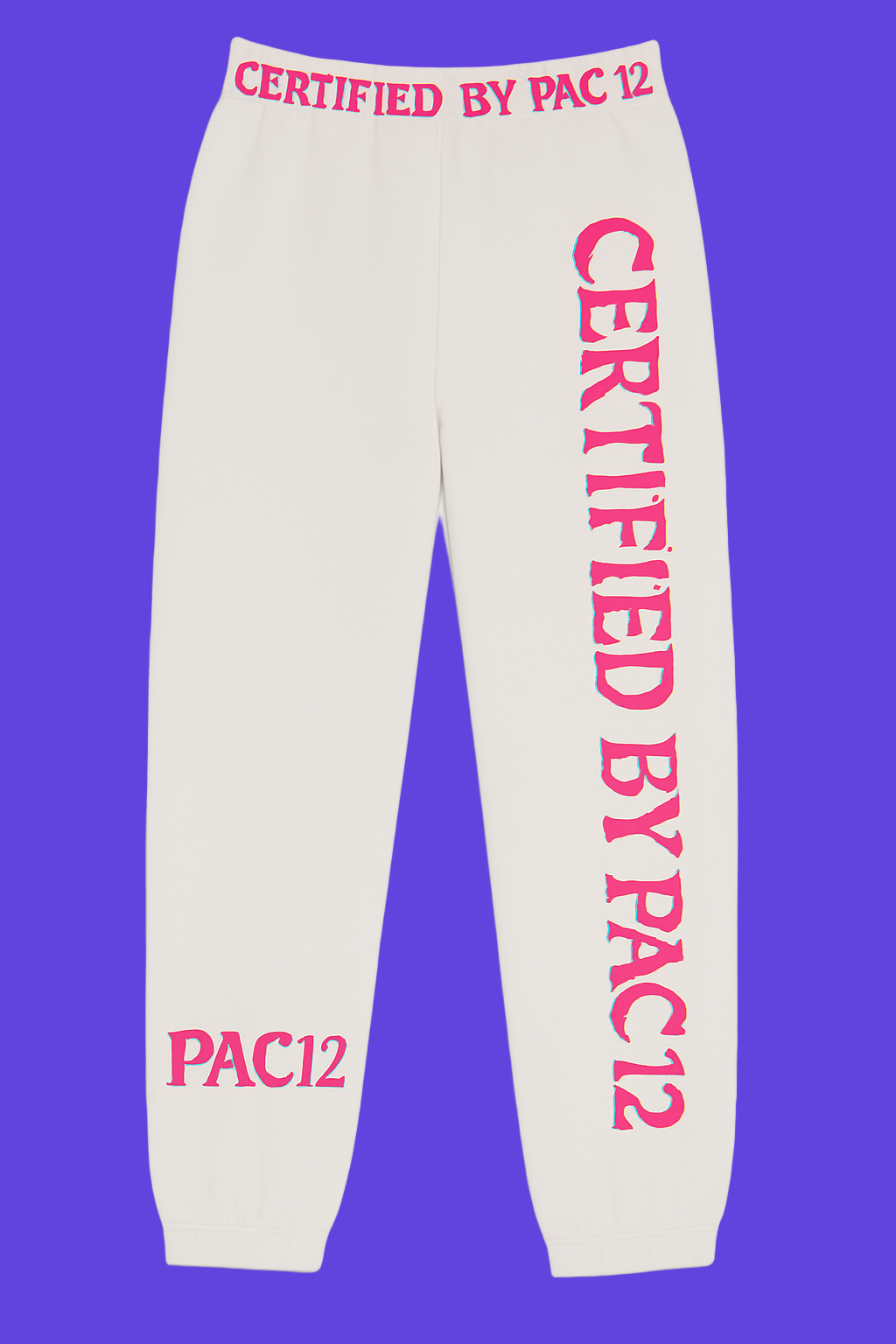 White Sweat Pants Pac 12 Certified Click for more Options!