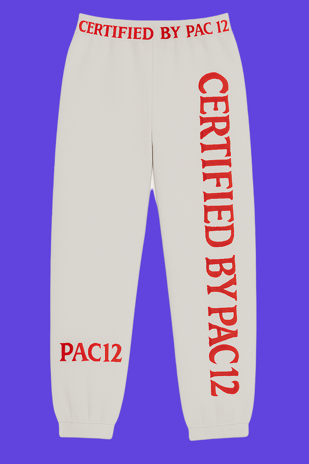 White Sweat Pants Pac 12 Certified Click for more Options!