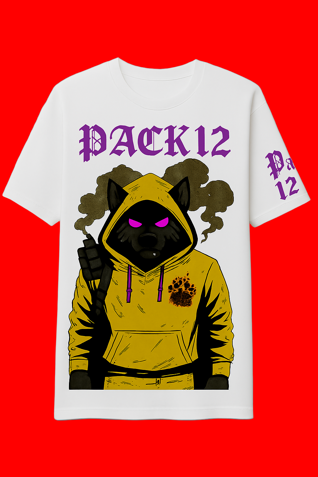 White Shirt Alpha Wolf Click for More Options!