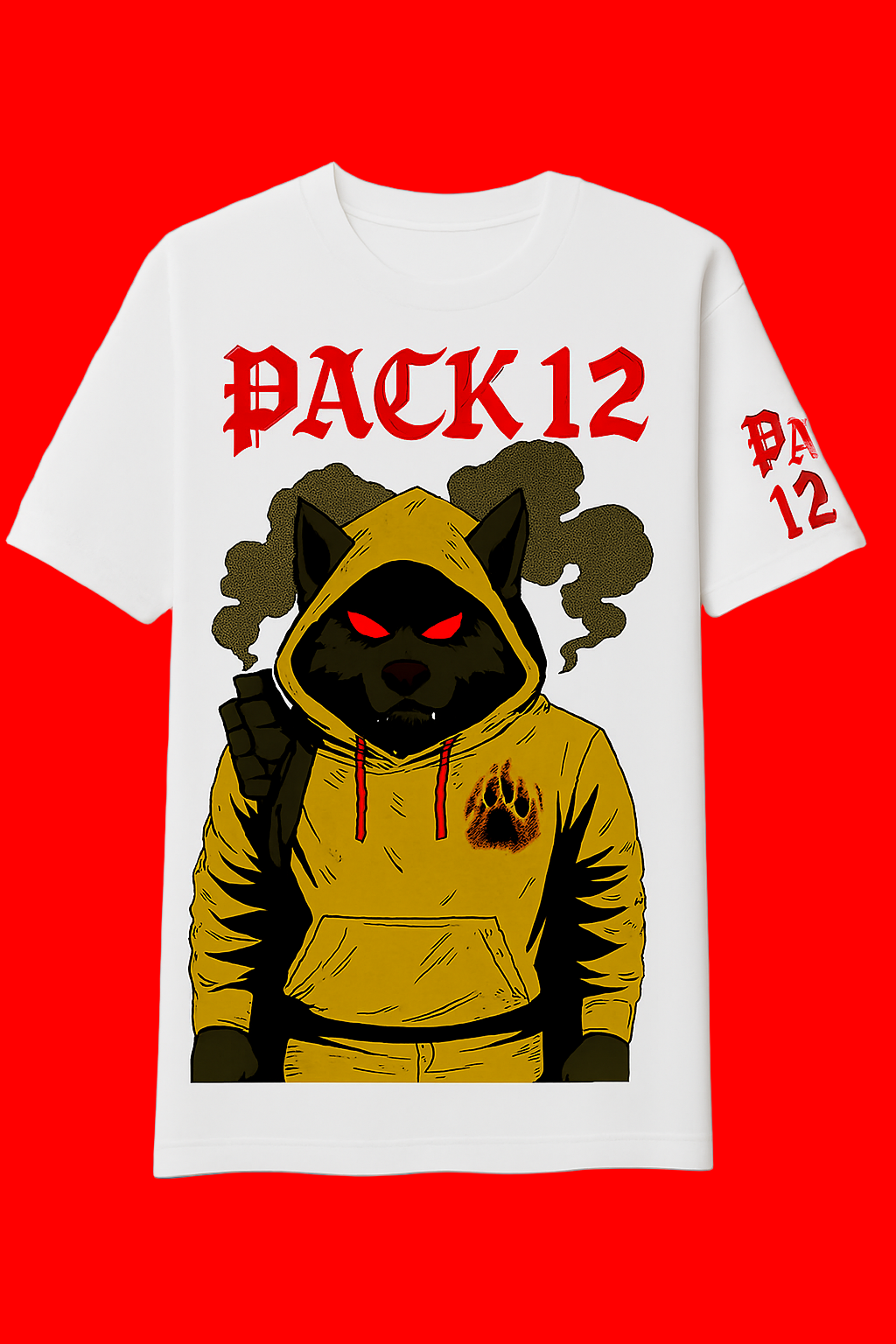 White Shirt Alpha Wolf Click for More Options!